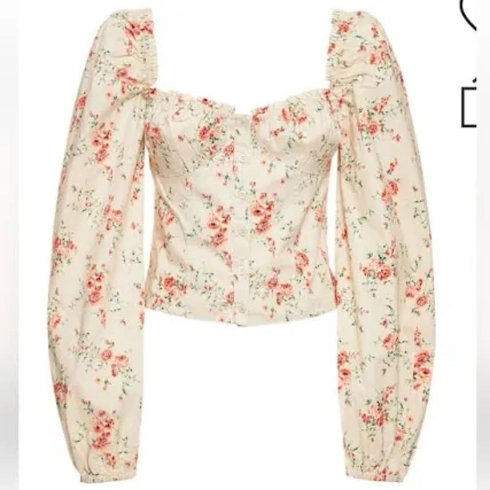 WeWoreWhat Floral Long Sleeve Top
